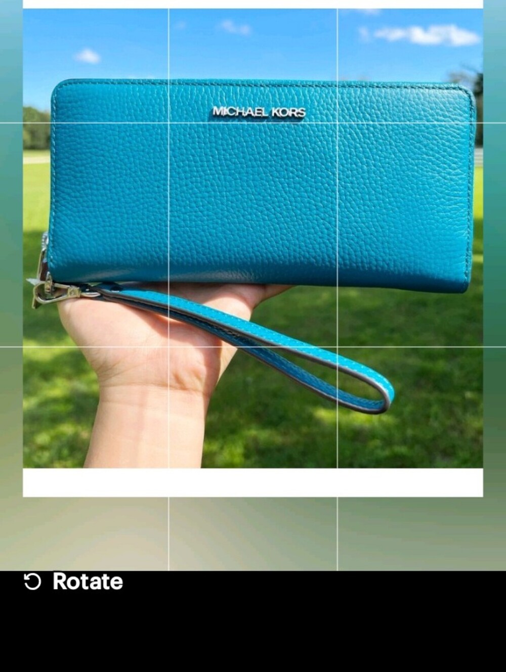 Michael Kors Lagoon Zip-Around Wristlet Wallet